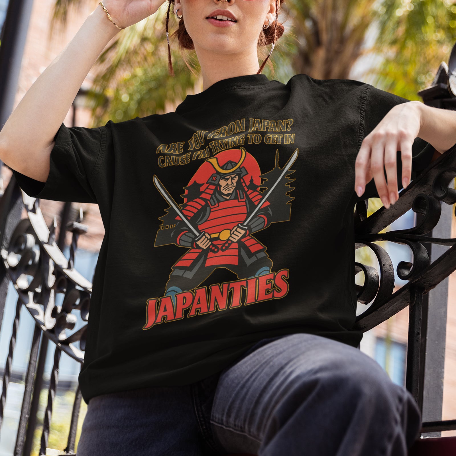 "Are You From Japan" Funny Sarcastic Samurai Graphic Tee