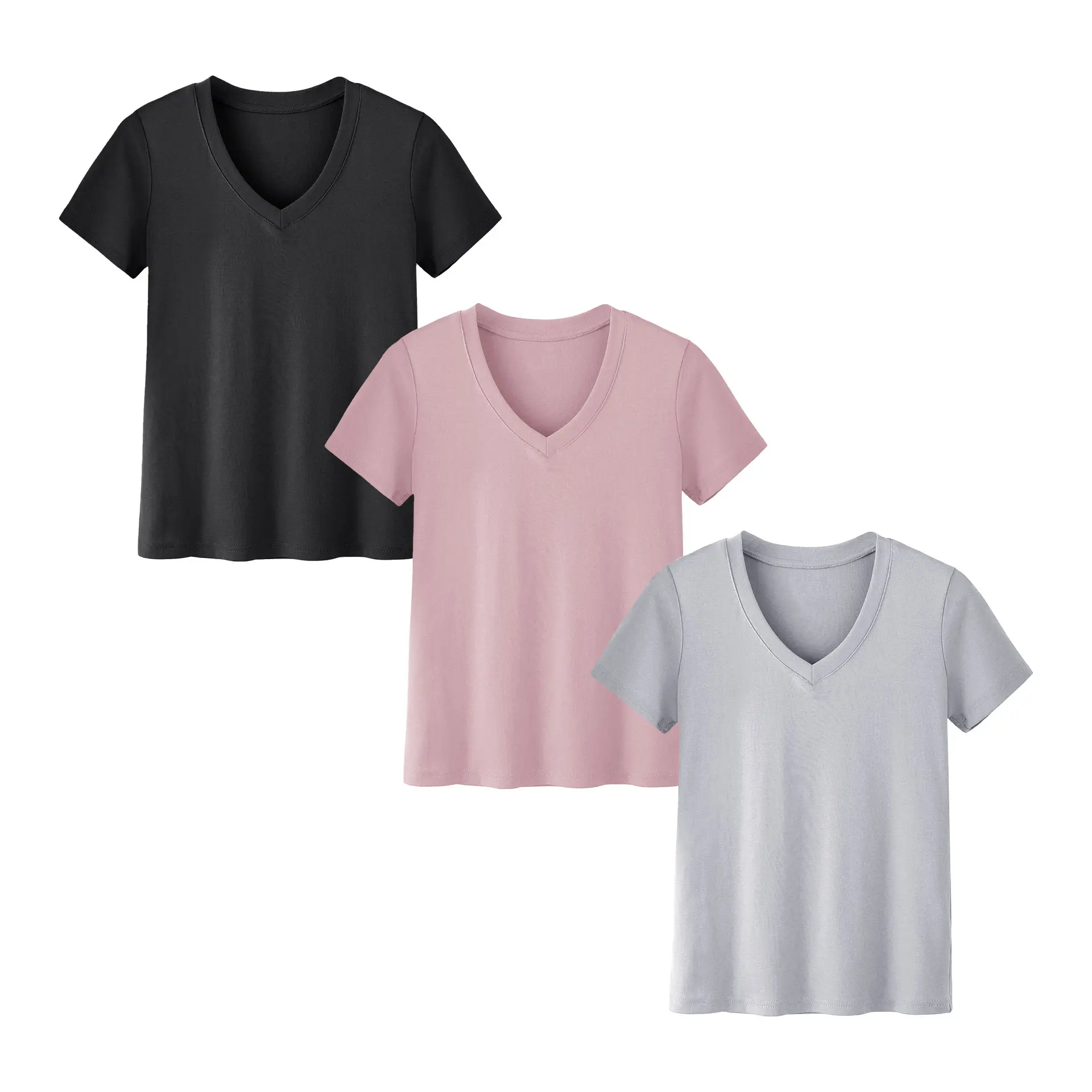 Women's Plus Size Short/Long Sleeve T-Shirts - ‌Lightweight Casual V-Neck Tops