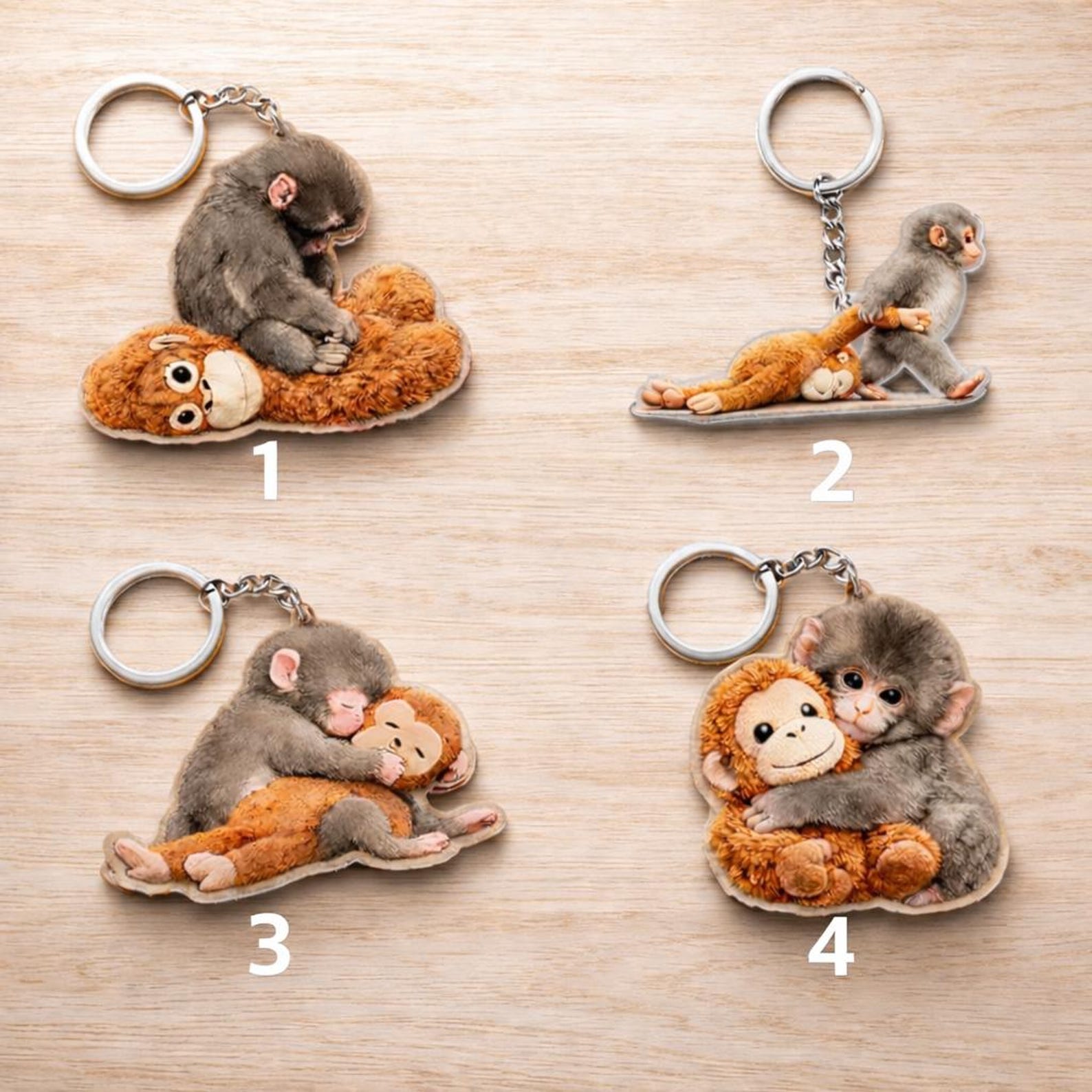 🔥Viral Punch Monkey Acrylic Keychain