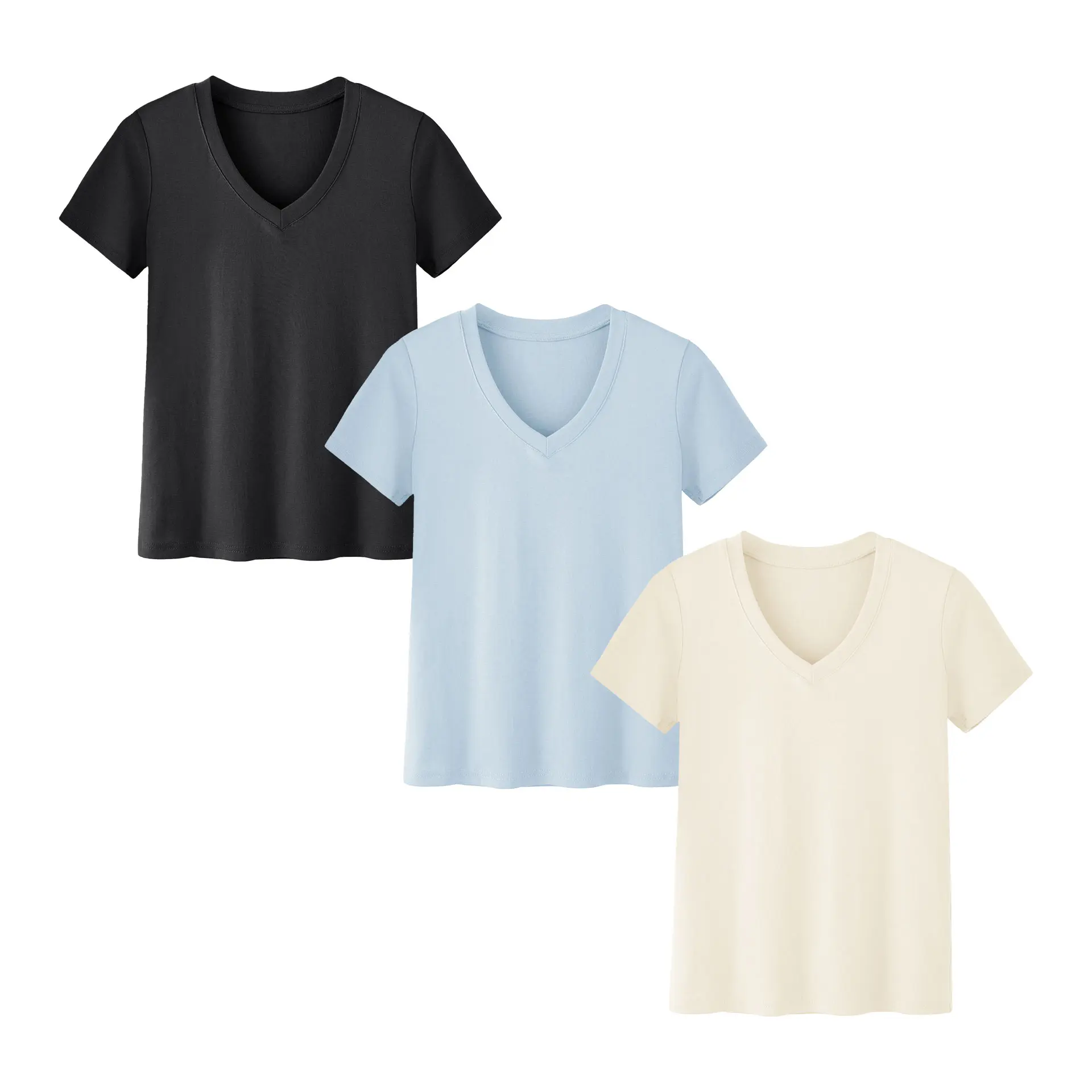 Women's Plus Size Short/Long Sleeve T-Shirts - ‌Lightweight Casual V-Neck Tops