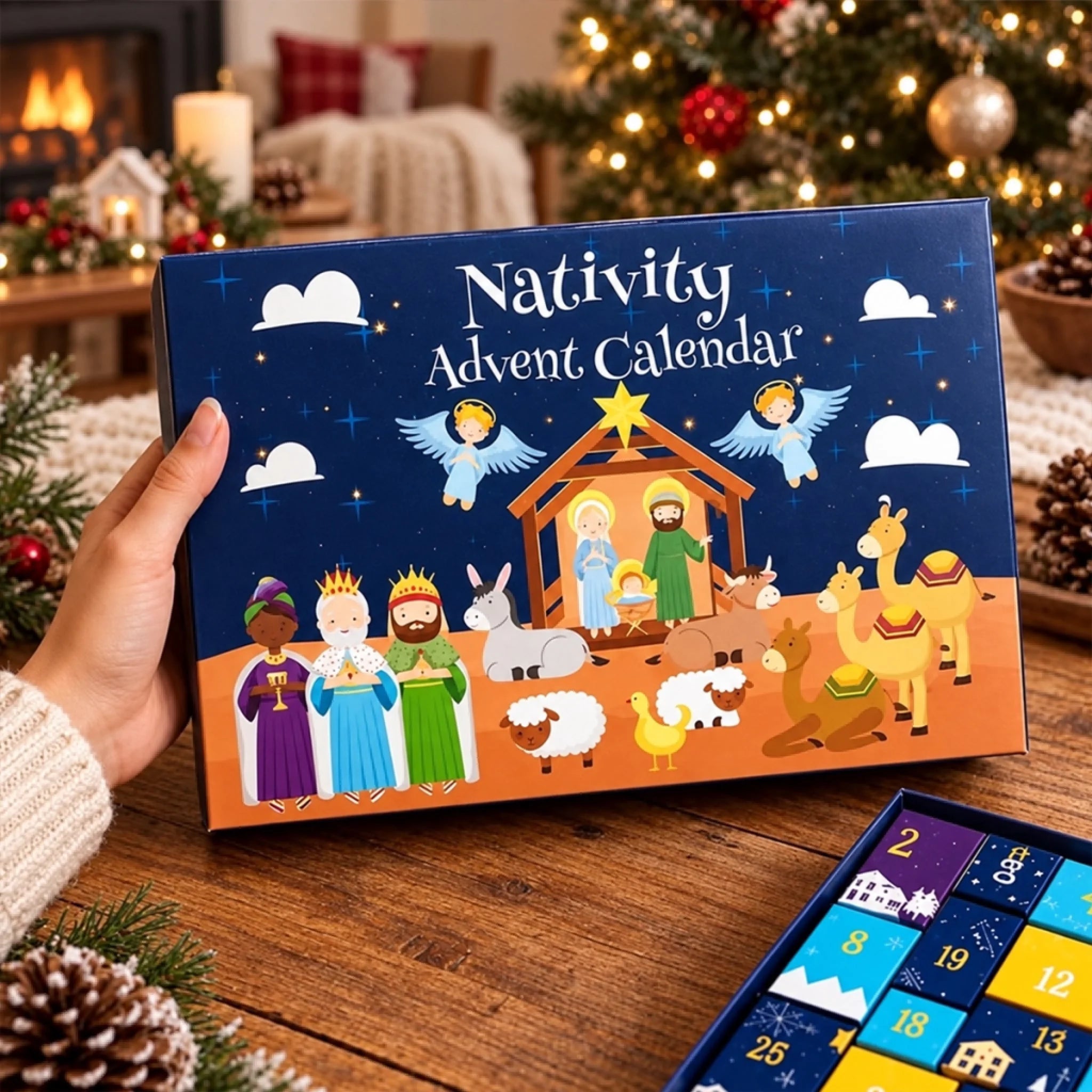 Christmas Nativity Advent Calendar - 24-Day Countdown Gift for Kids