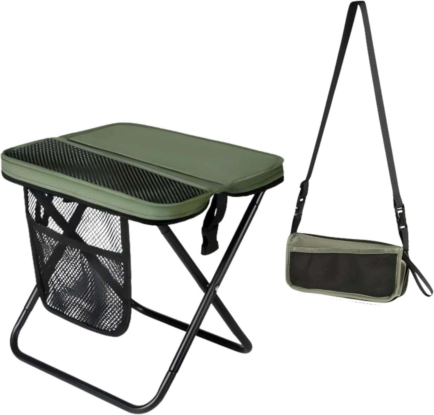 🎁【Mother's Day gift】Sports Folding Chair, Upgraded Shoulder Strap Folding Stool