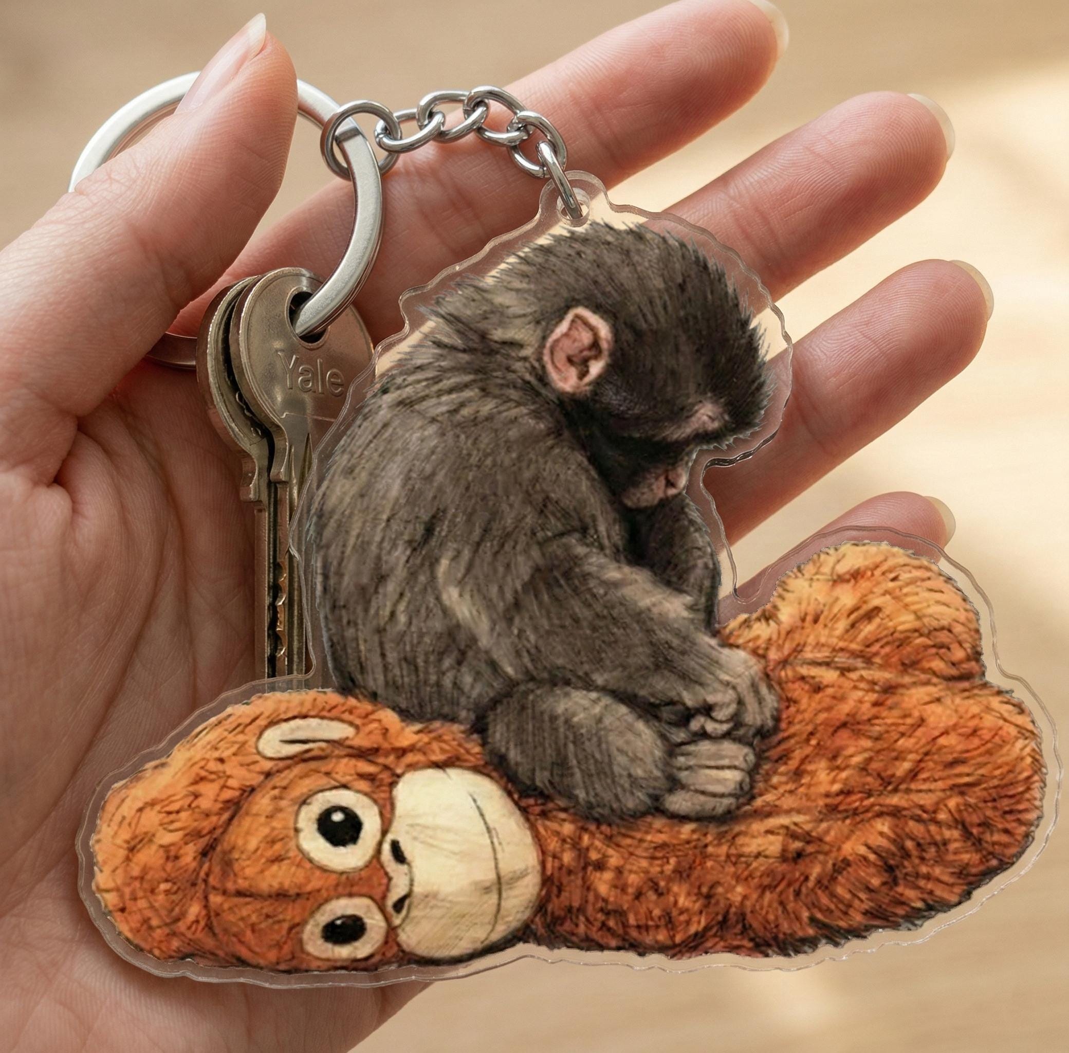 🔥Viral Punch Monkey Acrylic Keychain
