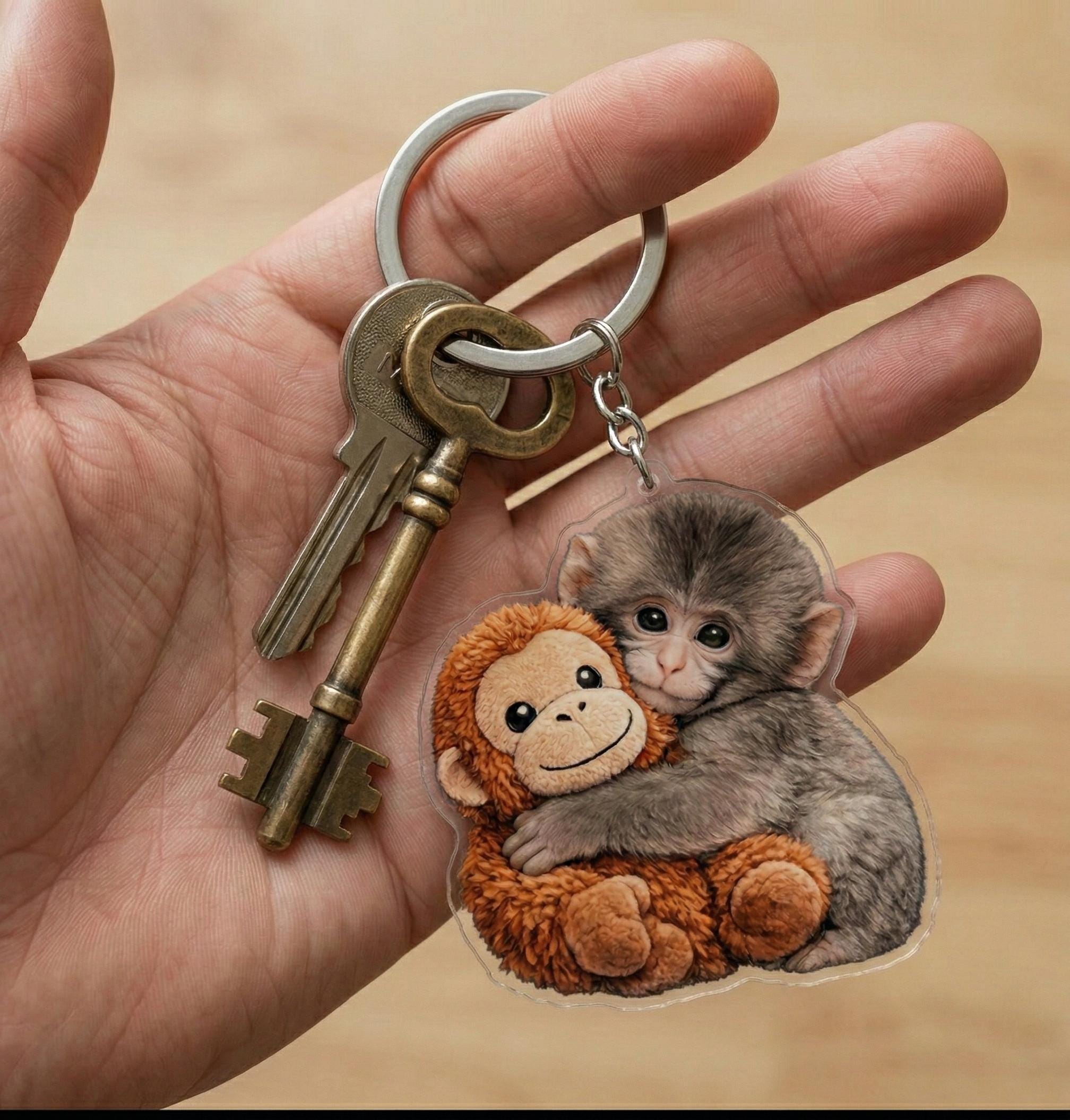 🔥Viral Punch Monkey Acrylic Keychain