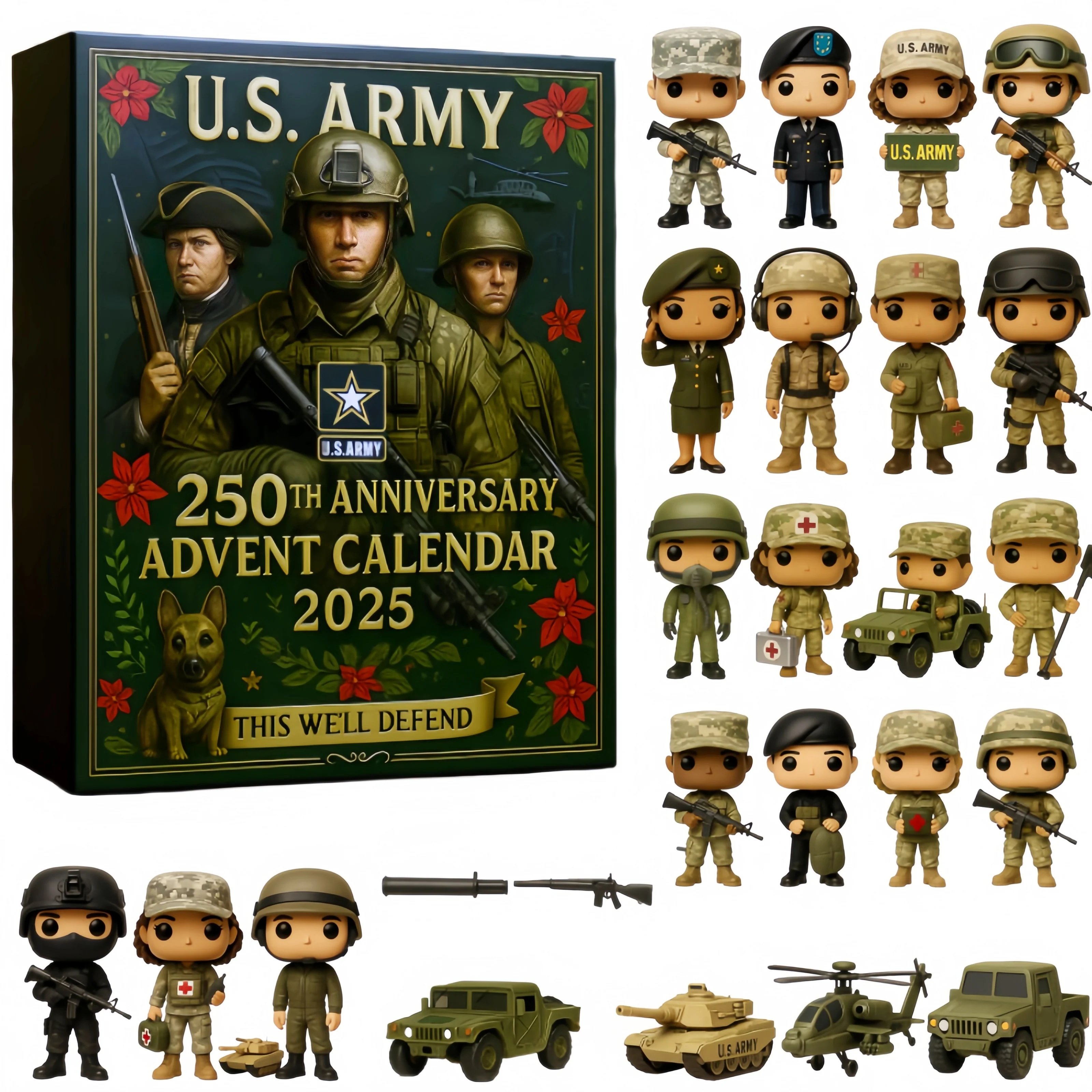 U.S. Military 250th Anniversary  Collector’s Advent Calendar