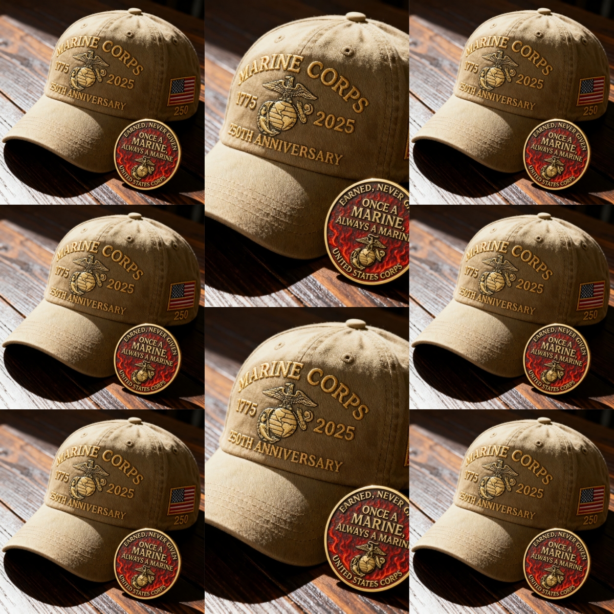❤️Veteran‘s Day Best Gift🌹Honoring 250th USMC Retro Washed Cap – Honor That Never Fades 🇺🇸🎁Free Symbolizes Honor Gift