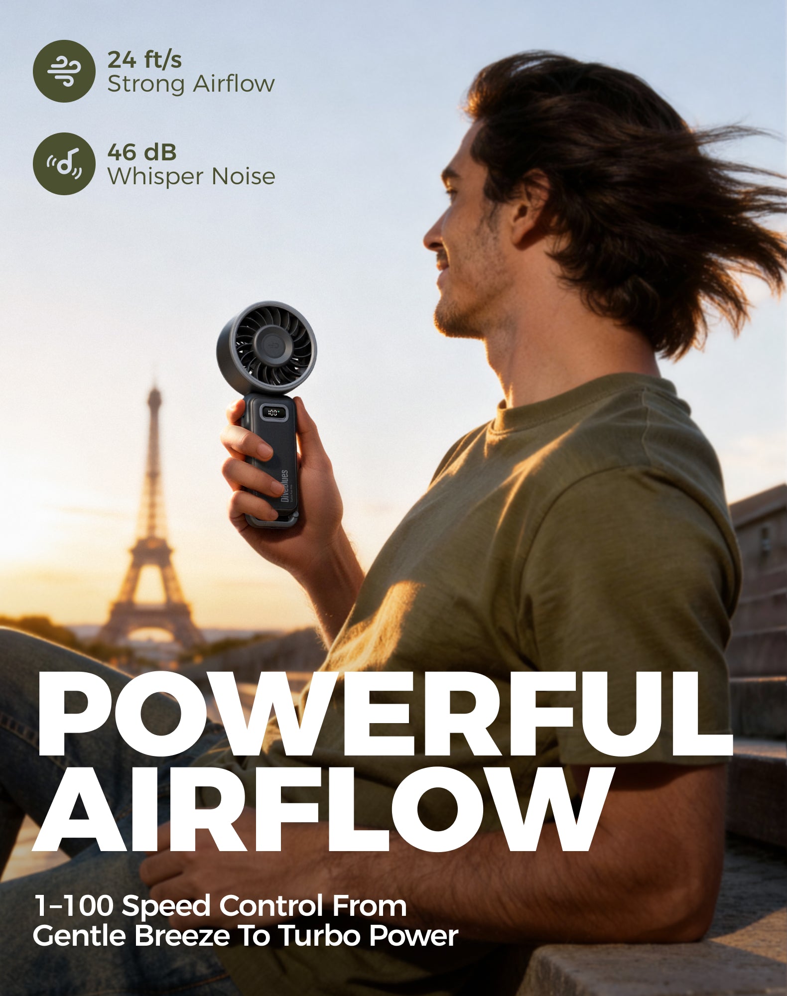 Diveblues 100-Speed Turbo Cooling Fan