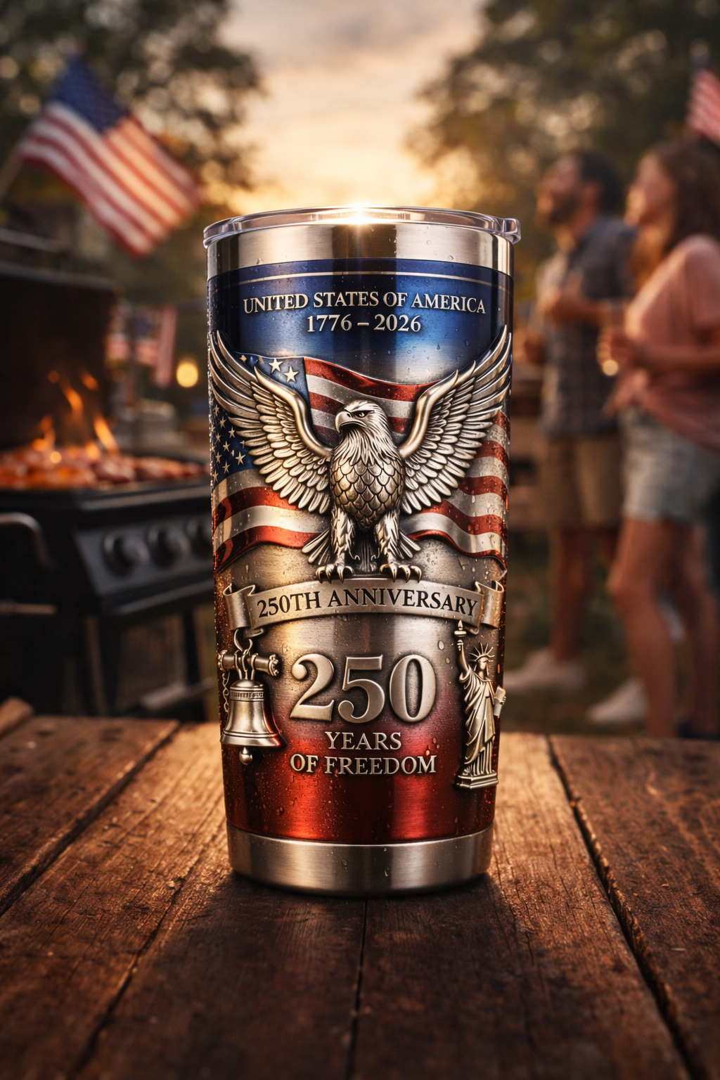 Proud Anniversary Tumbler - Personalized Gift For Patriot