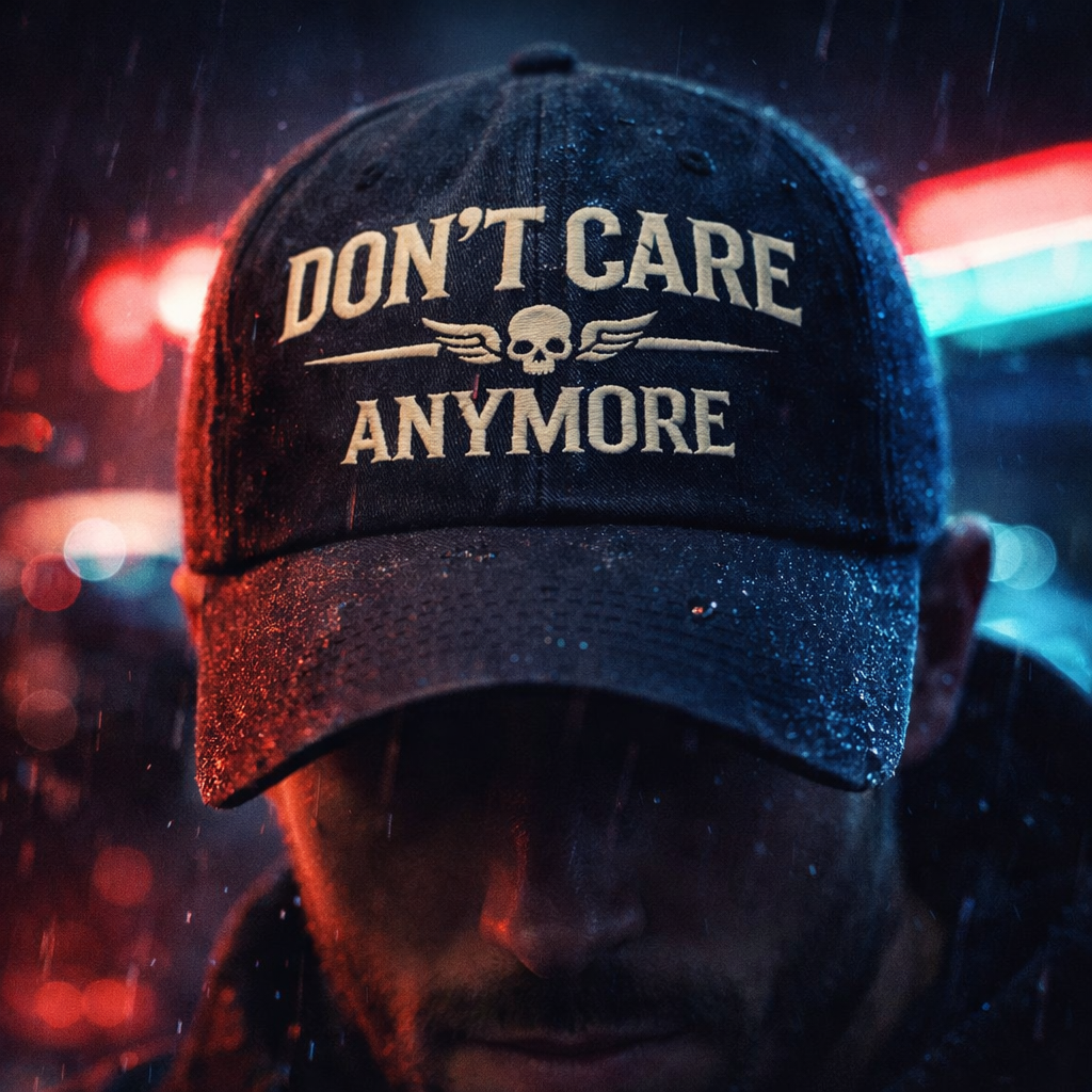Don't Care Anymore Embroidery Cap