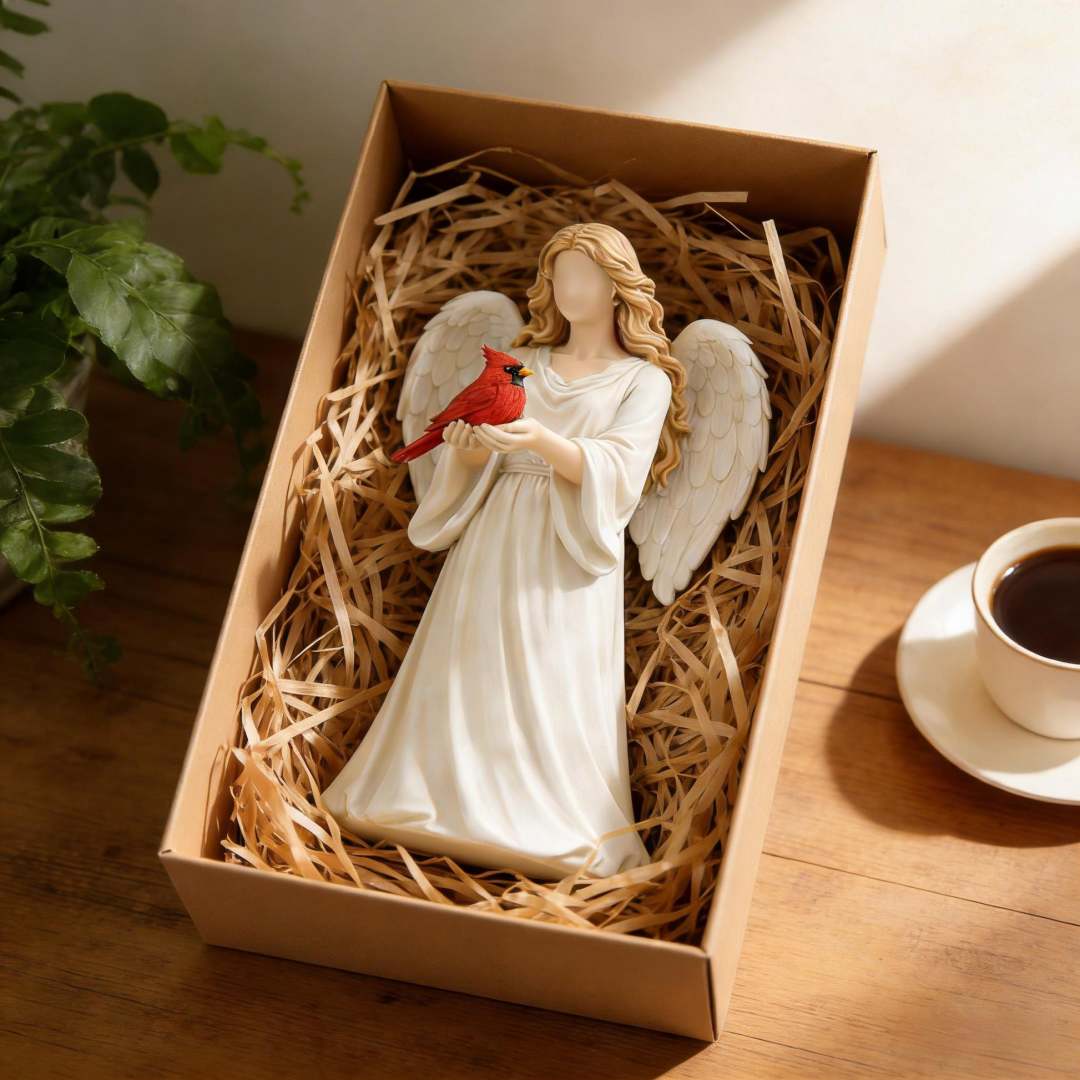 🔥🔥New Year 50% Off--🐦Handcrafted Cardinal & Angel Memorial Statues – A Symbol of Love, Peace, and Remembrance