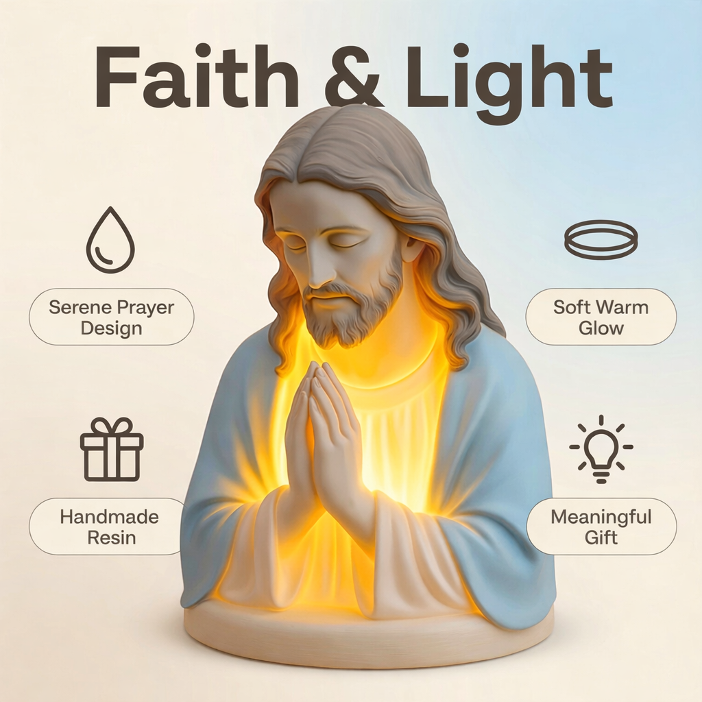 Handmade Resin Virgin Mary Prayer Night Light