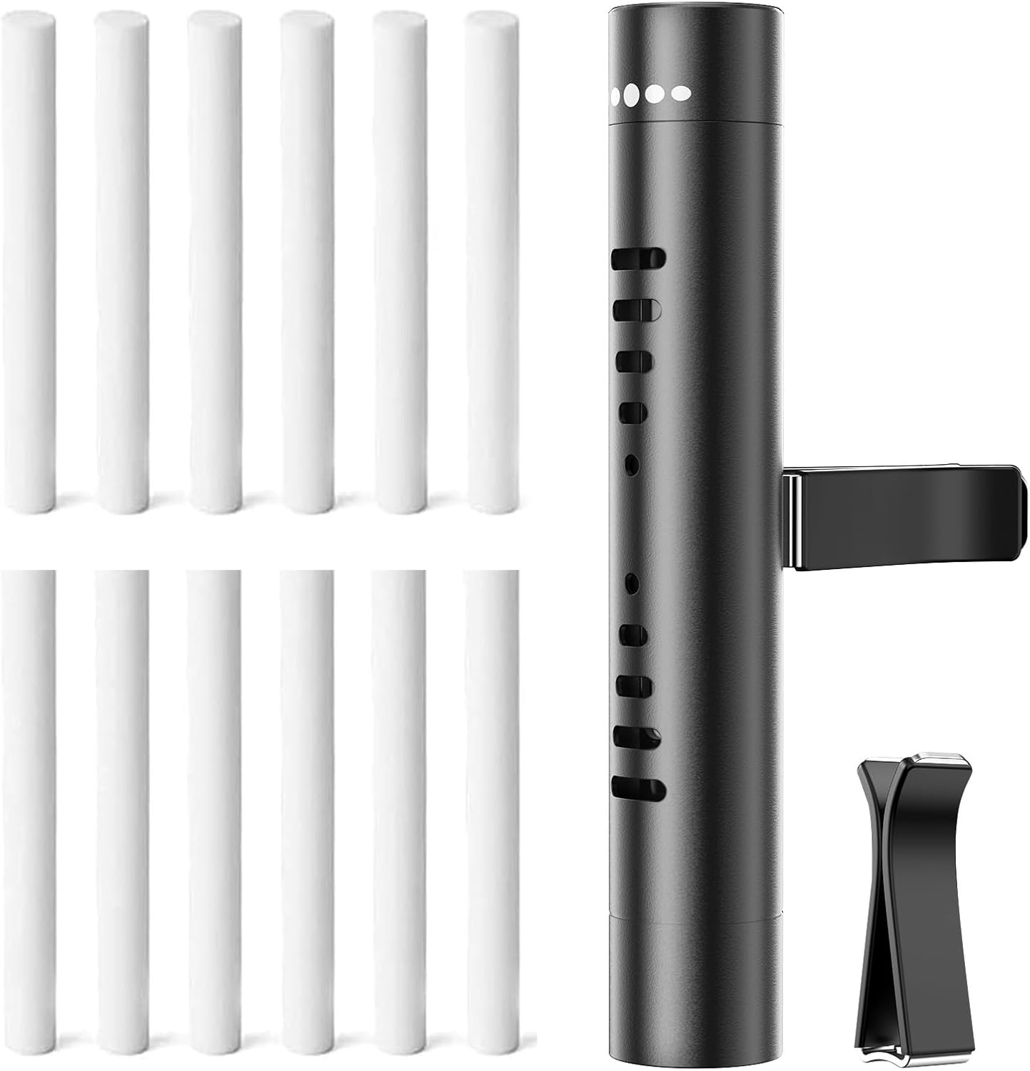 2 Car Air Freshener Diffuser Vent Clips，With Odorless Refill Sticks, Essential Oil Car Diffuser