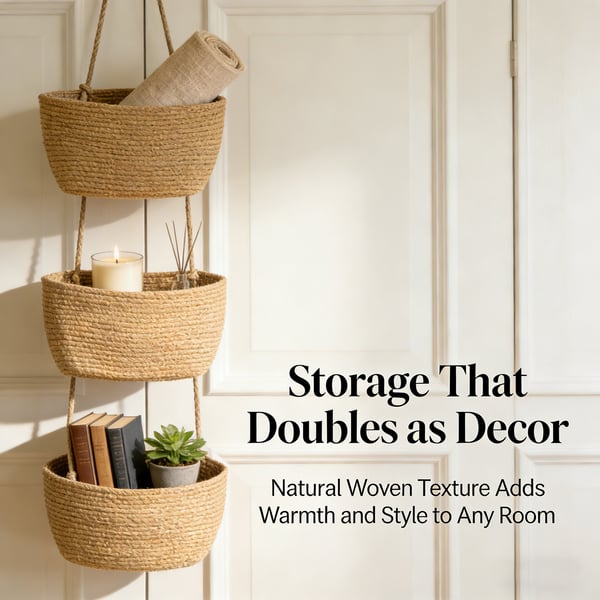 🚪 3-Tier Over-the-Door Hanging Basket Organizer