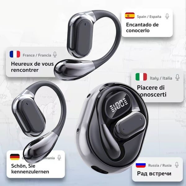 🏆AI Translation Wireless OWS Bluetooth 5.4 Headphones (Compatible with iOS and Android)