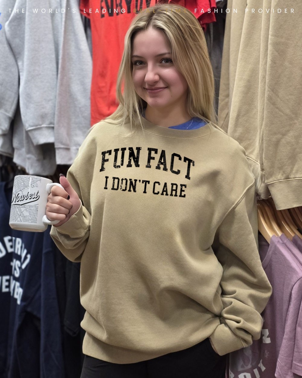 "Fun Fact I Don't Care" T-shirt Graphic Sweatshirt/Hoodie