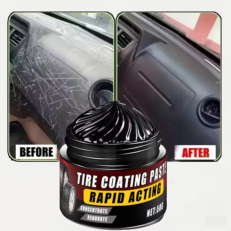 Premium Tire Coating & Trim Restorer: Bring Back the Original Deep Black Shine to Rubber and Plastic - Buy 1