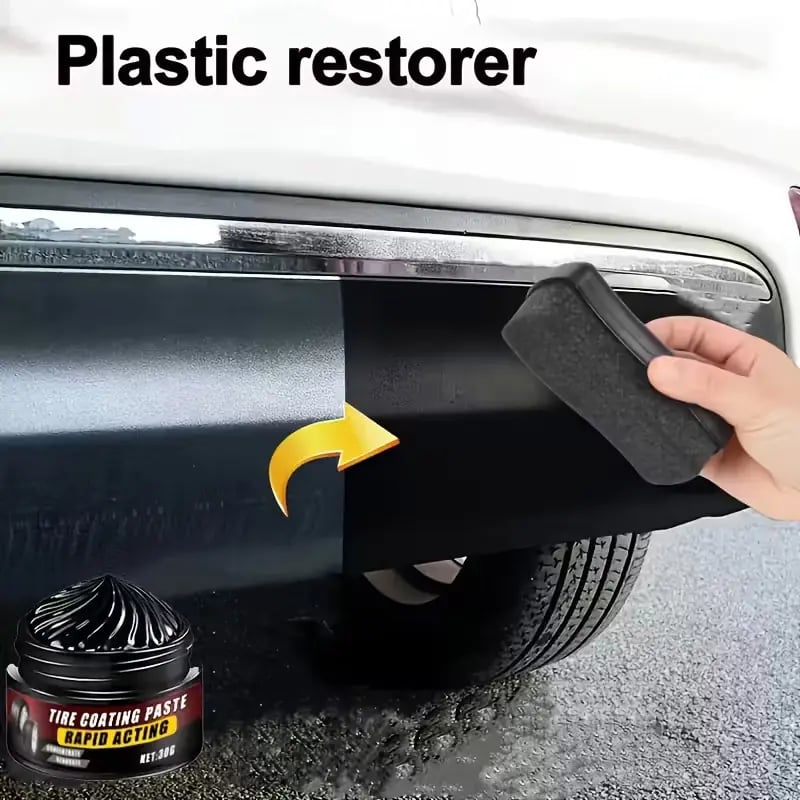 Premium Tire Coating & Trim Restorer: Bring Back the Original Deep Black Shine to Rubber and Plastic - Buy 1