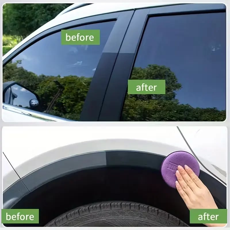 Premium Tire Coating & Trim Restorer: Bring Back the Original Deep Black Shine to Rubber and Plastic - Buy 1