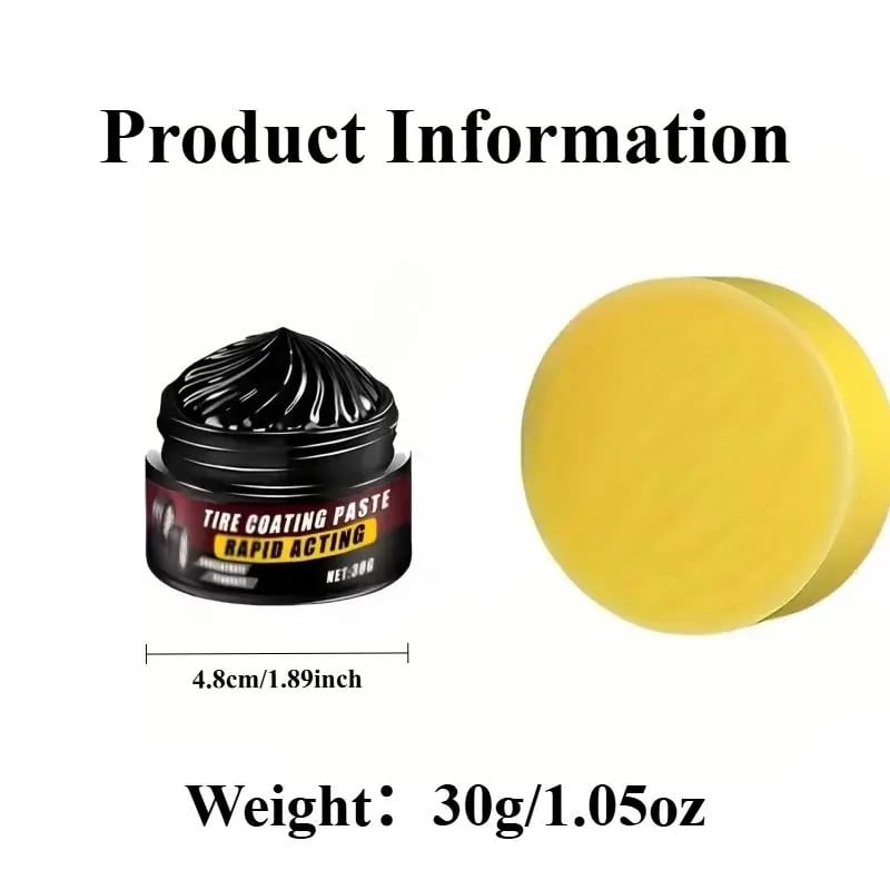 Premium Tire Coating & Trim Restorer: Bring Back the Original Deep Black Shine to Rubber and Plastic - Buy 1