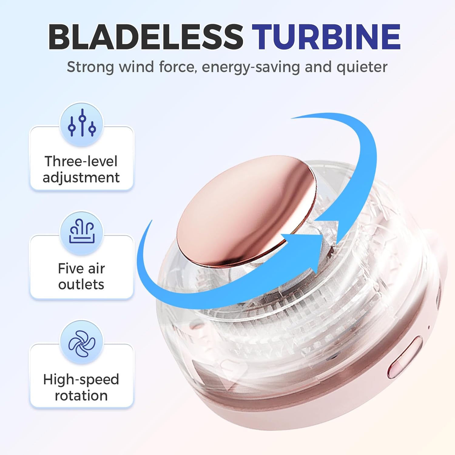  ✨Summer Lifesaver - Portable Silent Mini Bladeless Electric Fan