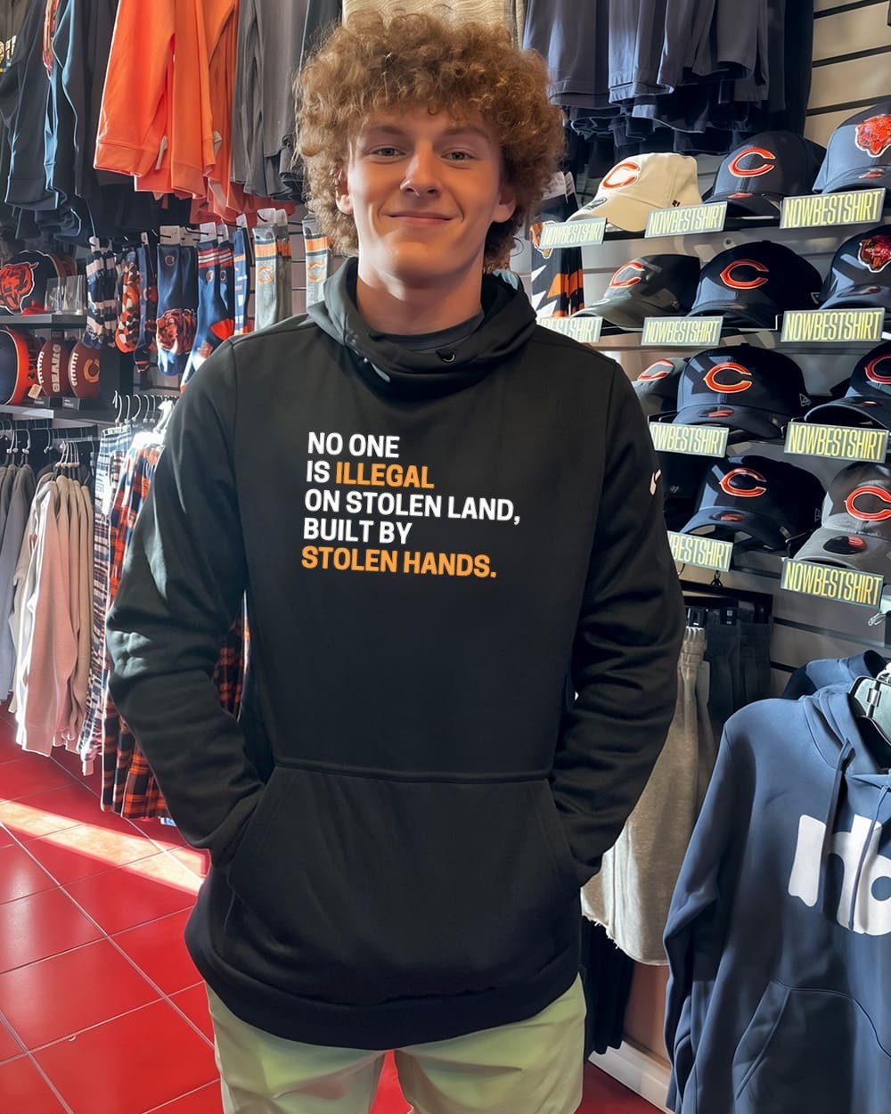 No one is Illegal on stolen land built by Stolen hands Unisex T-shirt/Hoodie