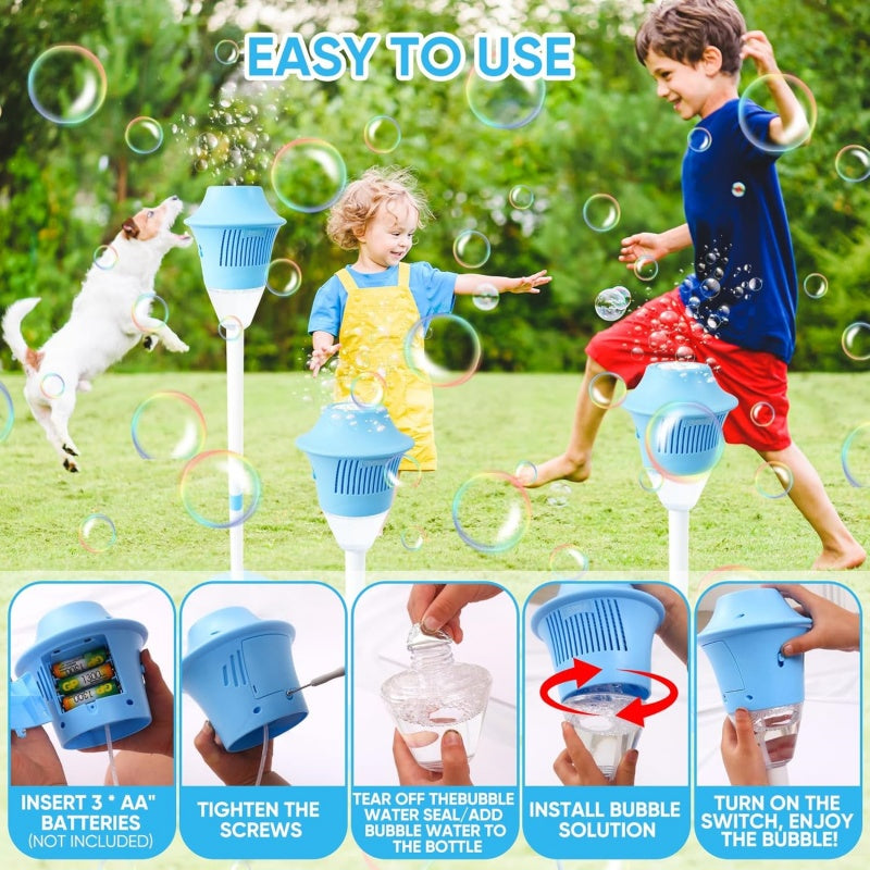 🎈48% OFF NOW ! ⚡ Automatic Handheld Bubble Machine for Kids – One-Touch Operation, Rich Bubbles & Portable Design - Blue
