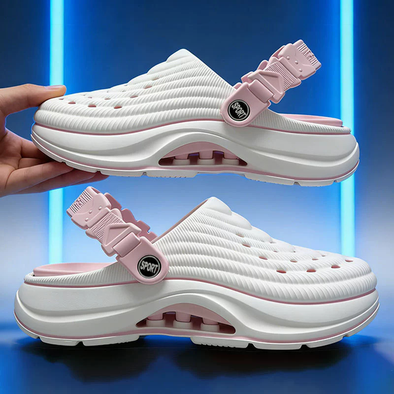 Non-Slip Thick Sole Hollow Breathable Cloud Cushion Slides