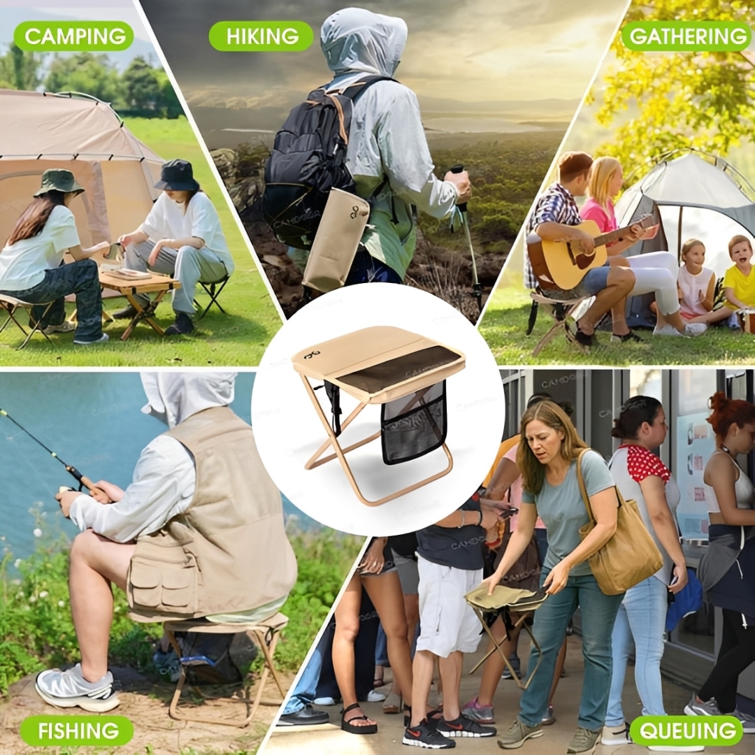 🎁【Mother's Day gift】Sports Folding Chair, Upgraded Shoulder Strap Folding Stool, weighing only 1.5 lbs
