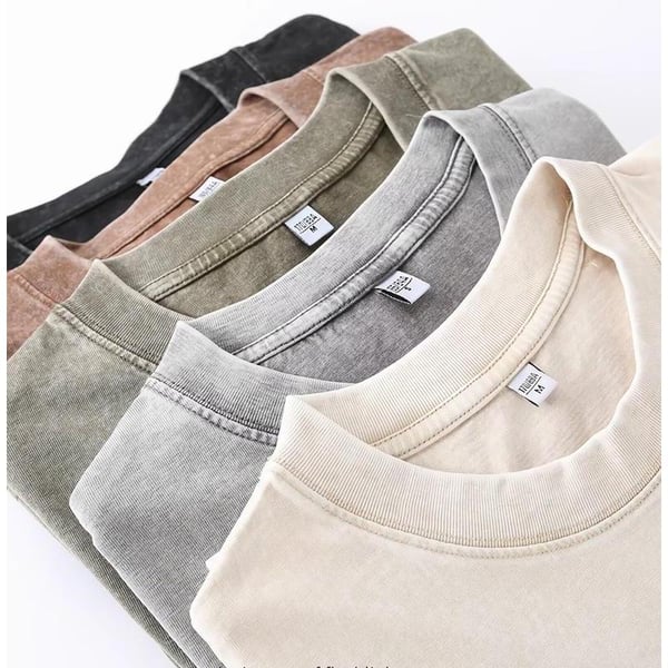 4 Pack Oversized Tshirts for Men Gym Vintage Heavyweight T Shirts Cotton Workout Acid Wash Baggy Tees
