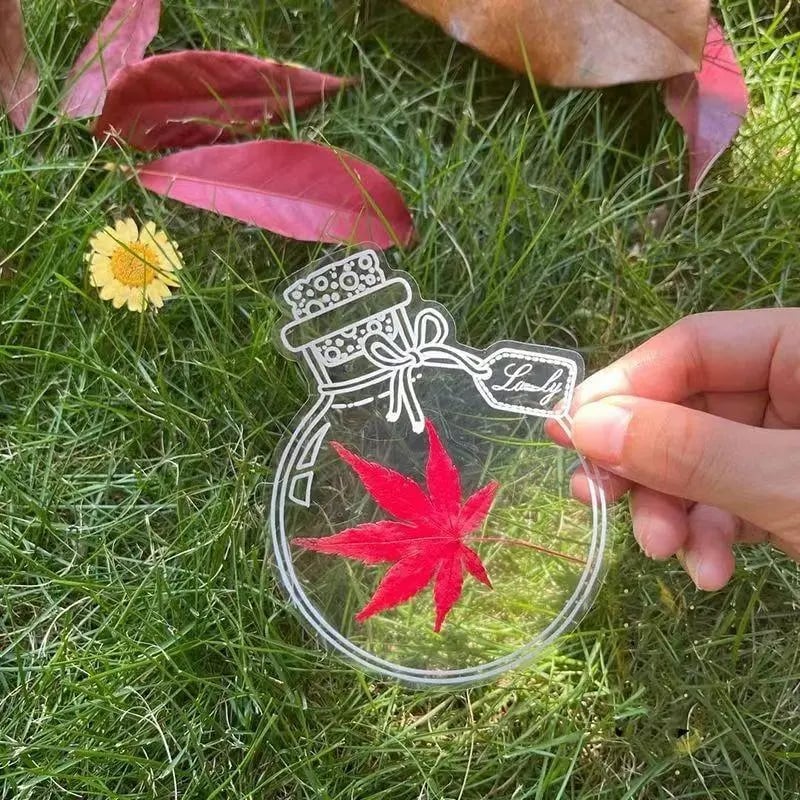 🌸 Transparent Dried Flower Bookmark DIY Craft Kit for Kids - Honey Jar Bottle Series 