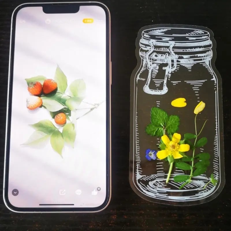🌸 Transparent Dried Flower Bookmark DIY Craft Kit for Kids - Honey Jar Bottle Series 