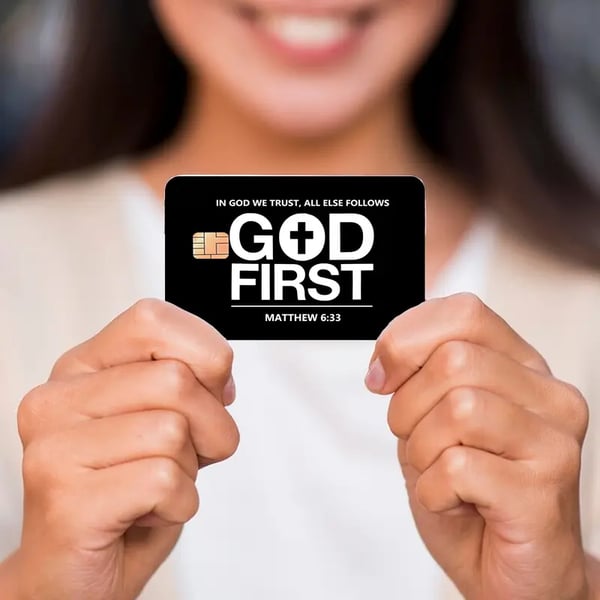 🔥Last Day 49% OFF - 💳✝️ Faith & Patriot Card Sticker Set – Inspirational Credit Card Stickers with Cross & Scripture Designs - JESUS PAID IT ALL