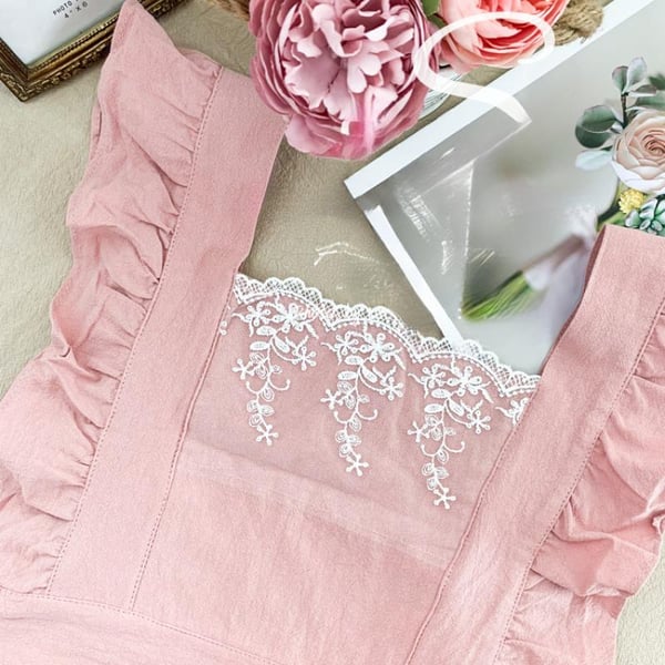 【Mother's Day gift】 Cotton Apron - 100% cotton floral pattern, full-coverage gardening apron, suitable for flower shops and home use