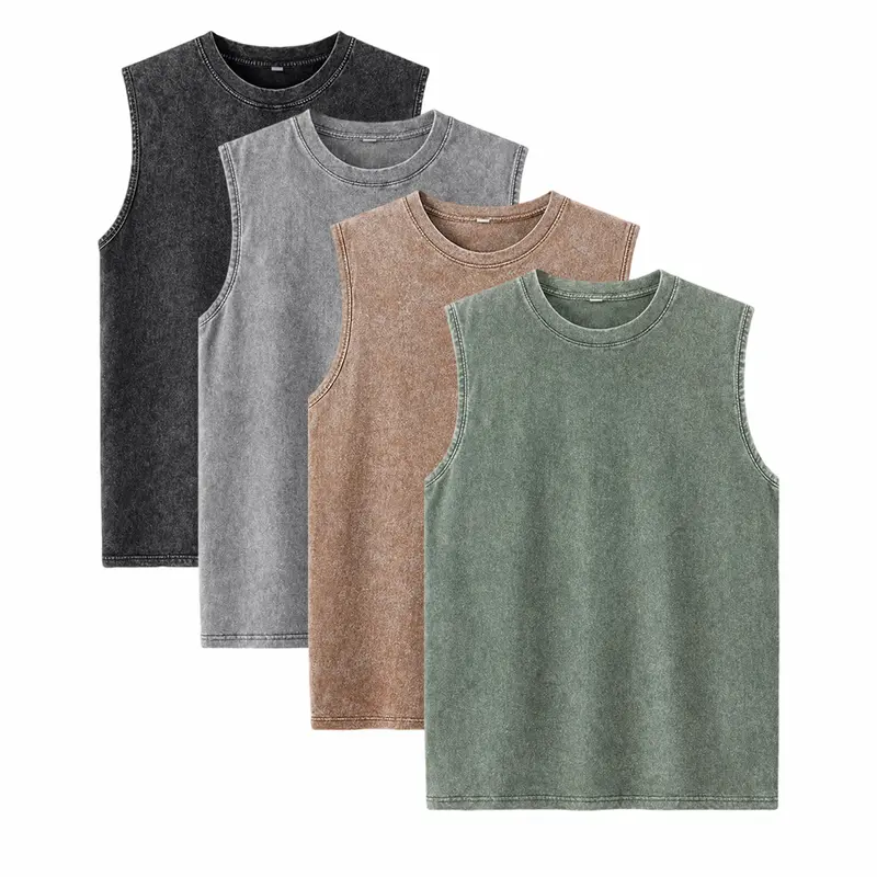 1/4 Pack Men's Oversized Tshirts Sports Vintage Heavy Cotton Tshirt Washed Loose Fit Athletic Tee Sleeveless Vest,summervibes