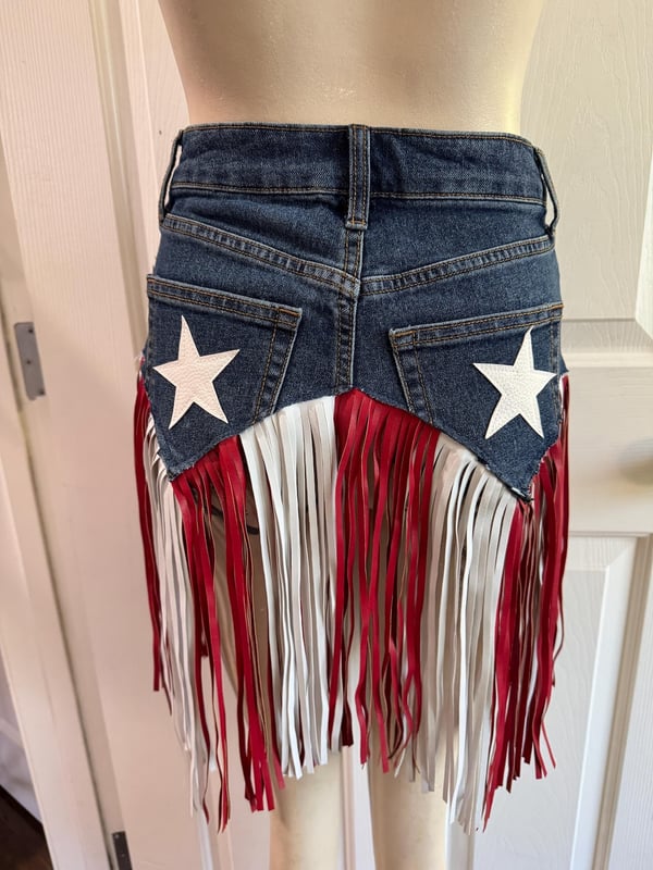 🎉USA 250th Anniversary Patriotic Denim Fringe Belt