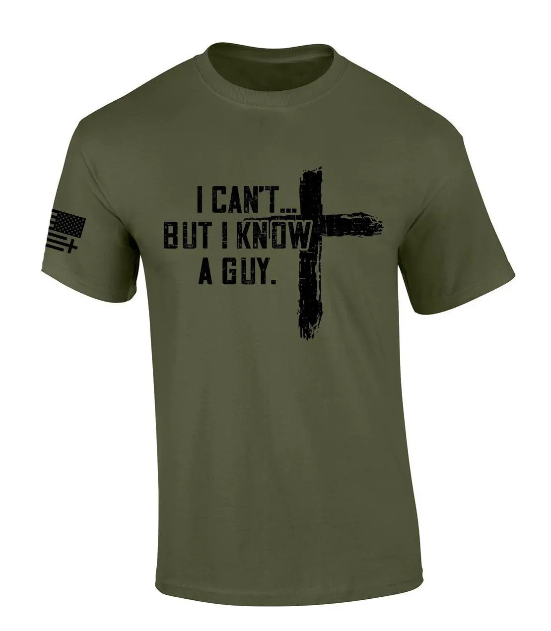 Mens Christian I Can't But I Know A Guy Cross Short Sleeve T-shirt