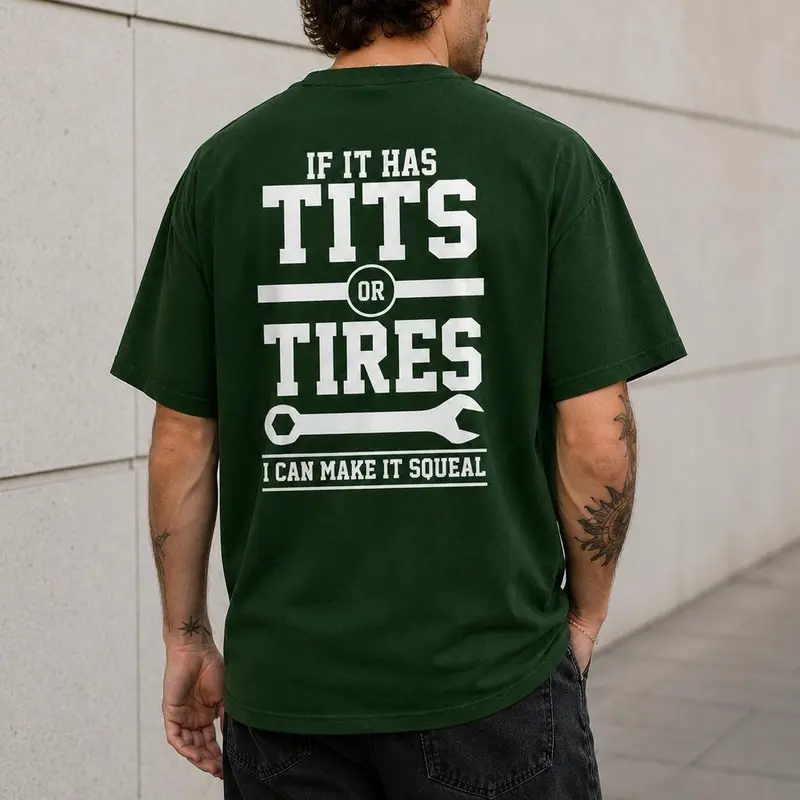 Men's T-Shirt Funny If It Has Tits or Tires Graphic Tee