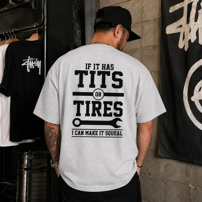 Men's T-Shirt Funny If It Has Tits or Tires Graphic Tee