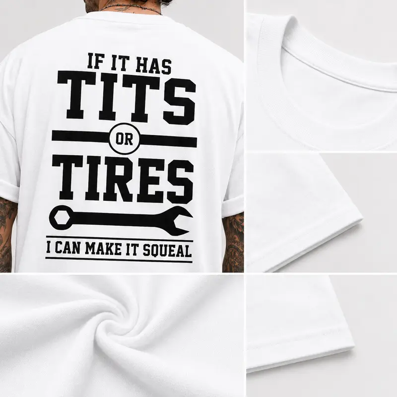 Men's T-Shirt Funny If It Has Tits or Tires Graphic Tee
