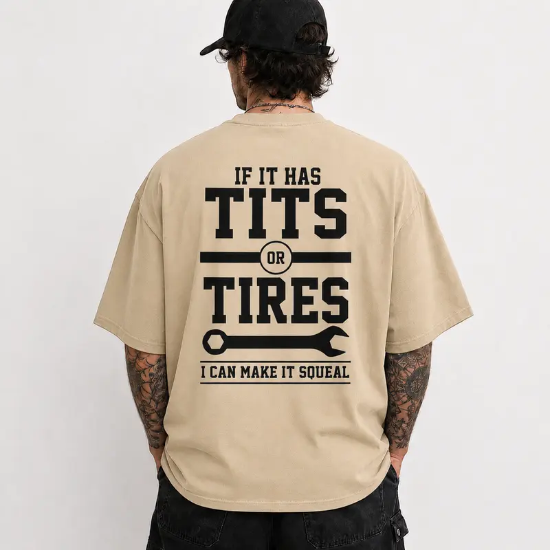 Men's T-Shirt Funny If It Has Tits or Tires Graphic Tee