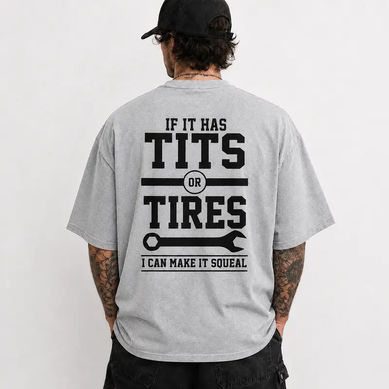 Men's T-Shirt Funny If It Has Tits or Tires Graphic Tee