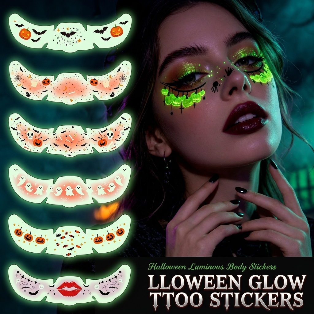 Halloween Face Tattoo Stickers
