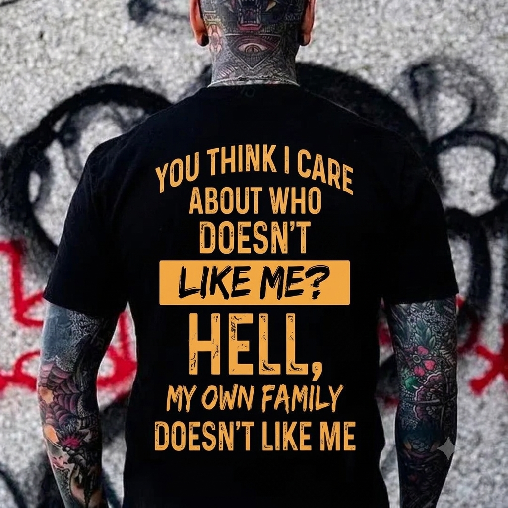 You Think I Care About Who Doesn’t Like Me Funny Graphic Men's T-Shirt