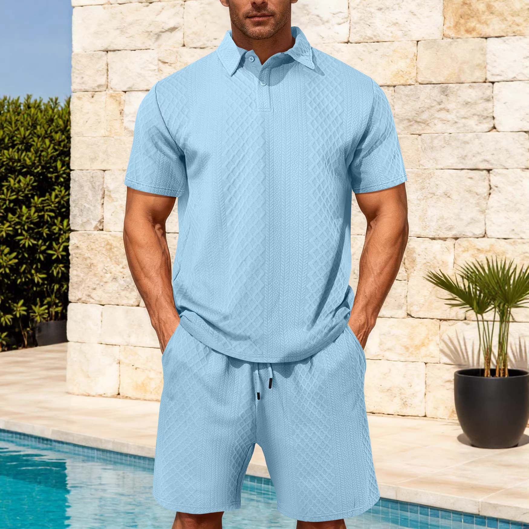 Monaco Ease™ textured Polo Set