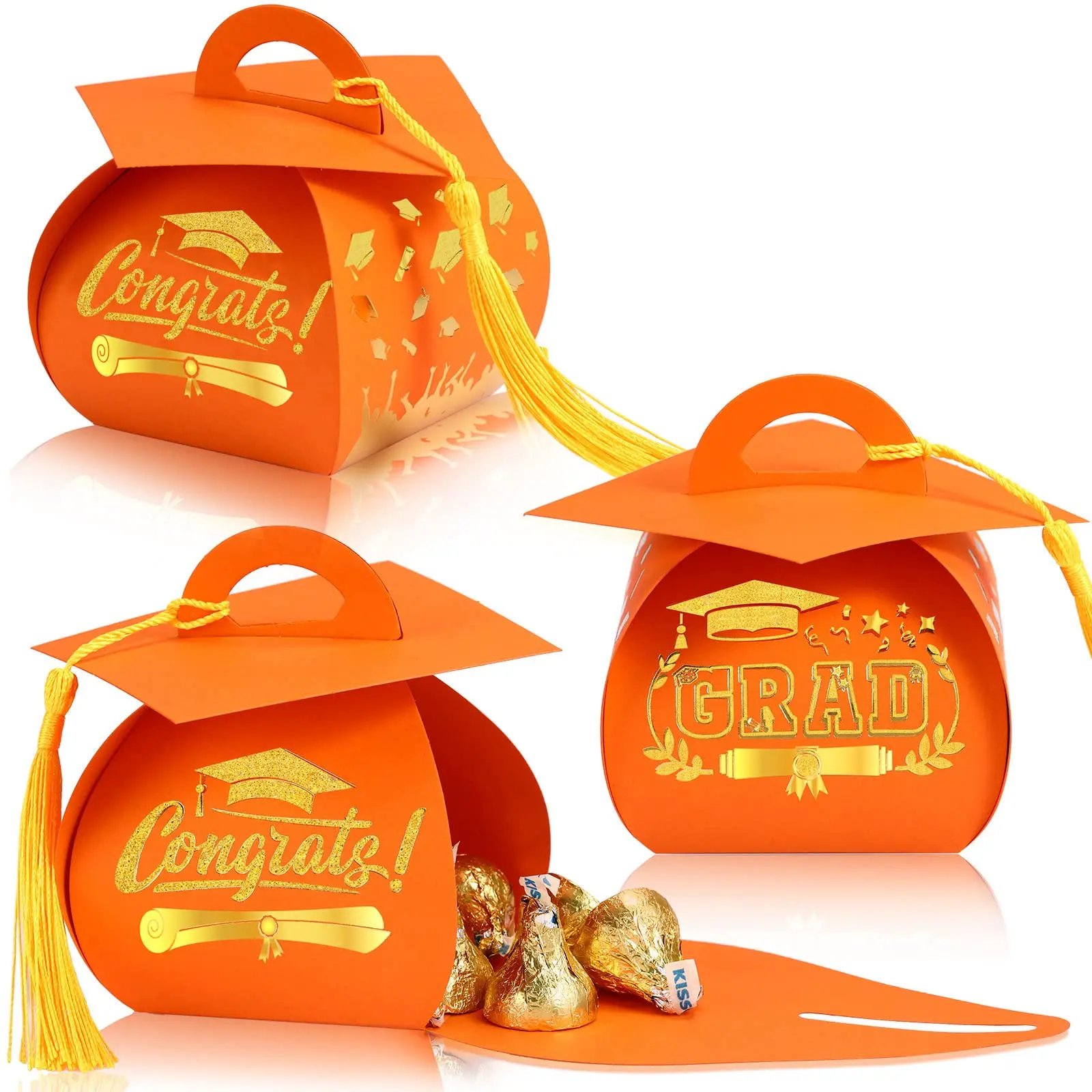 Graduation Cap Gift Boxes Graduation Decorations Class of 2026 Candy Box with Tassel for 2026 Grad Party Favors Supplies