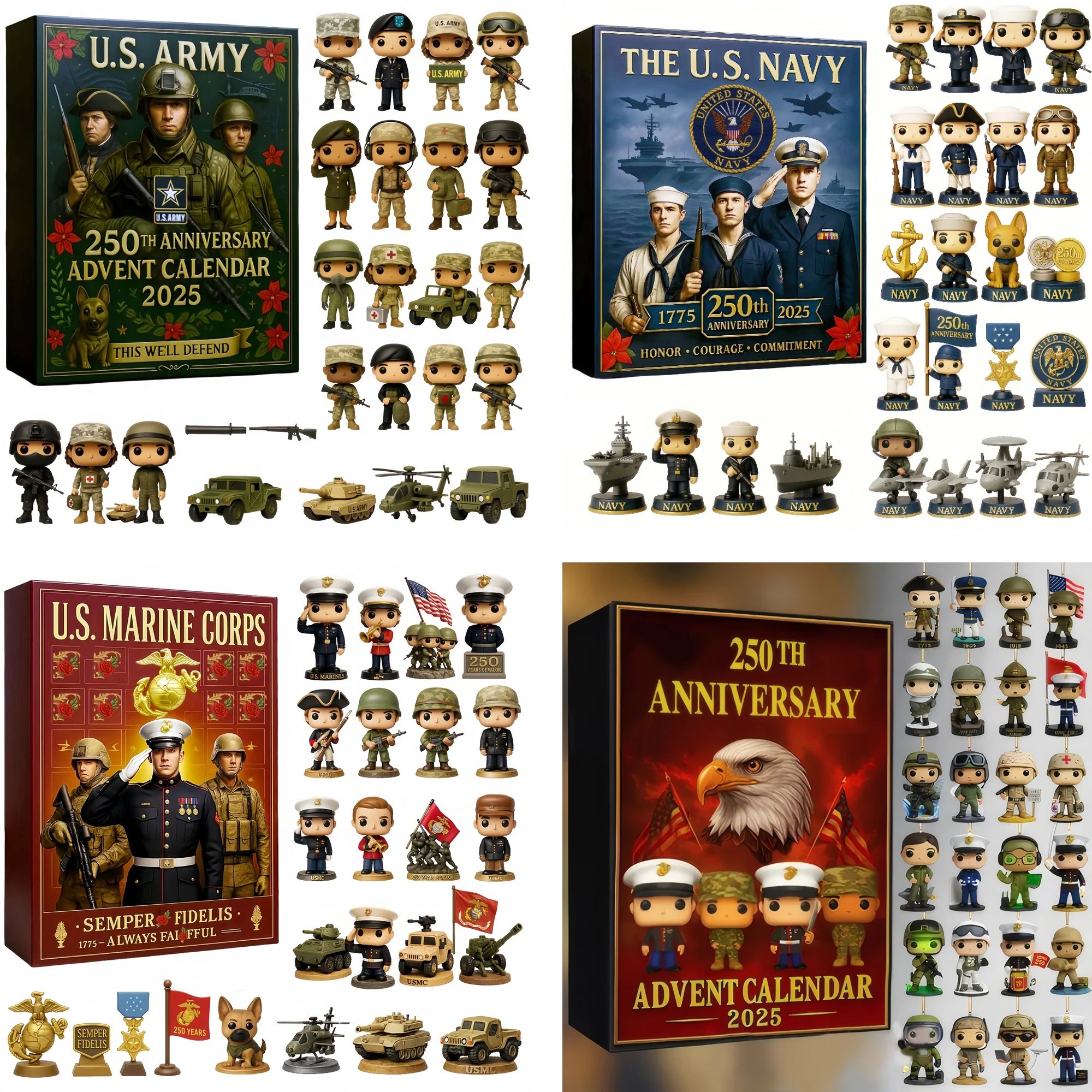 U.S. Military 250th Anniversary  Collector’s Advent Calendar