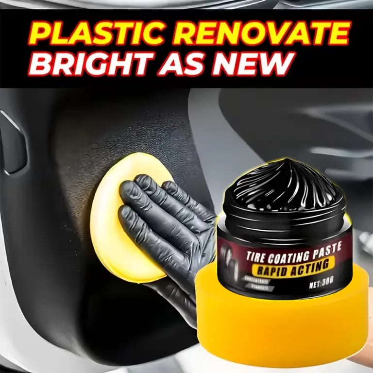 Premium Tire Coating & Trim Restorer: Bring Back the Original Deep Black Shine to Rubber and Plastic - Buy 1