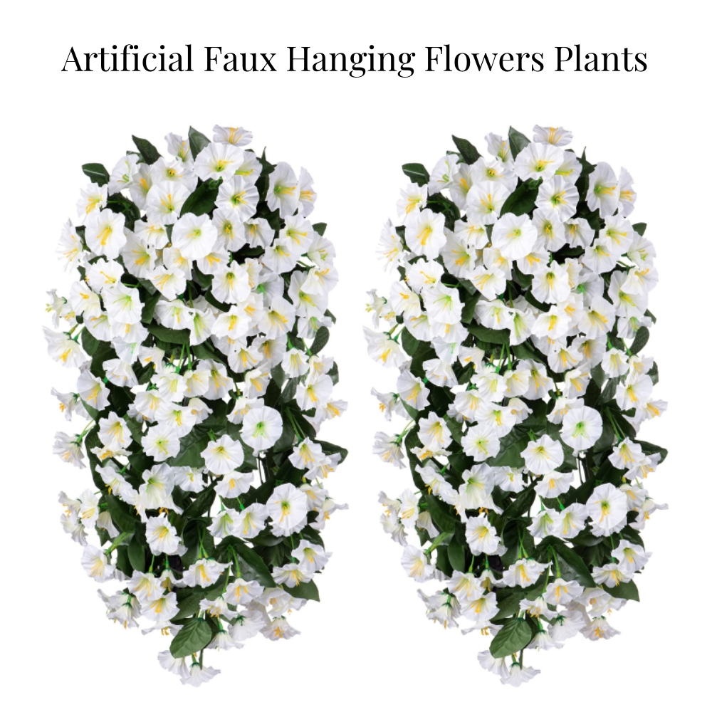 On SaleArtificial Faux Hanging Flowers Plants - UV resistant, Waterproof，Windproof