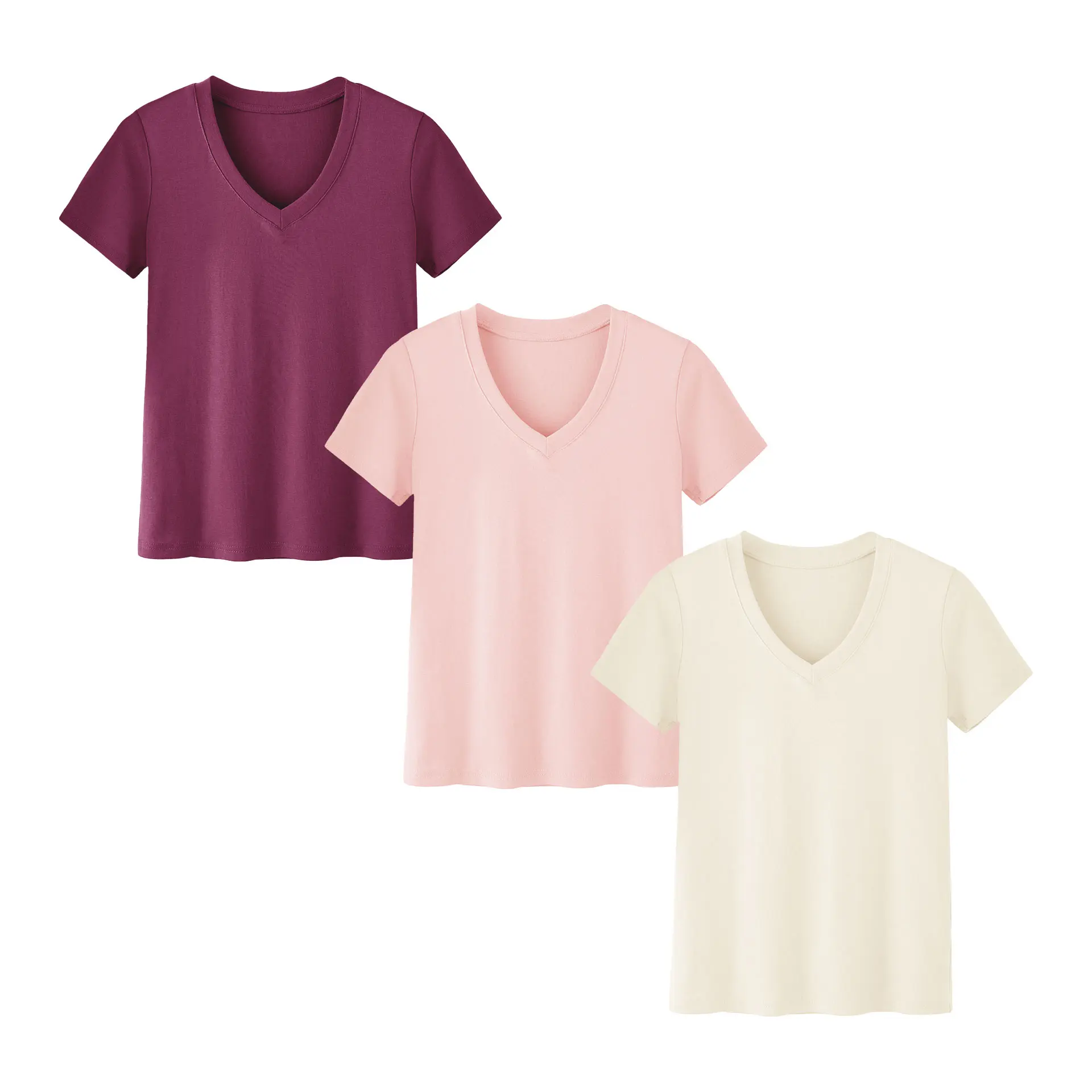 Women's Plus Size Short/Long Sleeve T-Shirts - ‌Lightweight Casual V-Neck Tops