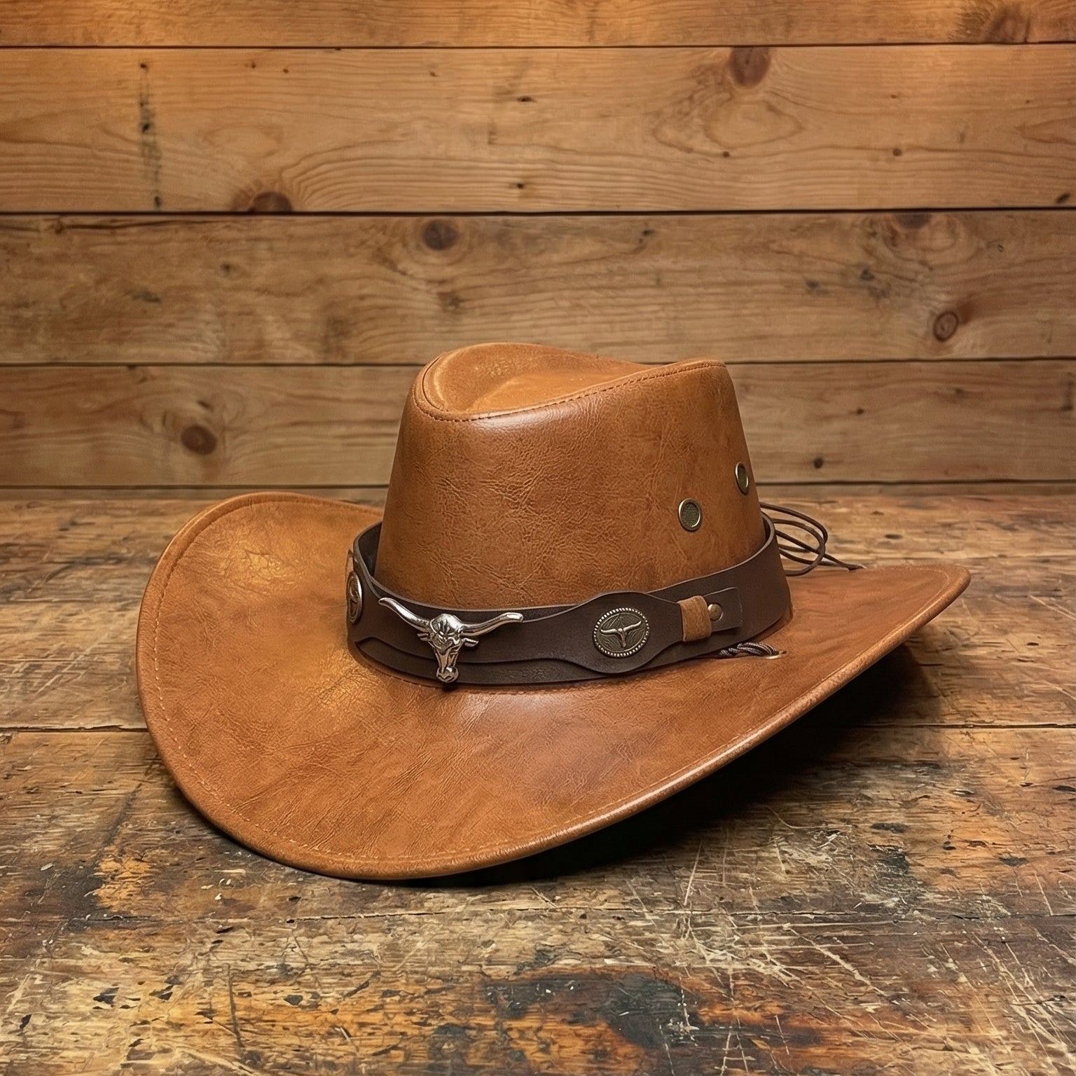 🔥Daisy’s Premium Handcrafted Leather Cattleman Hat – Authentic Western Outback Style 🤠🌵